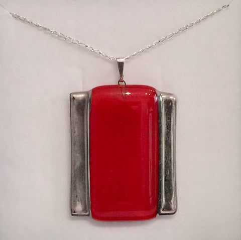 Red Rectangle Pendant