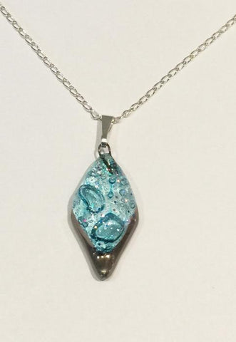 Turquoise Frosted Diamond Pendant