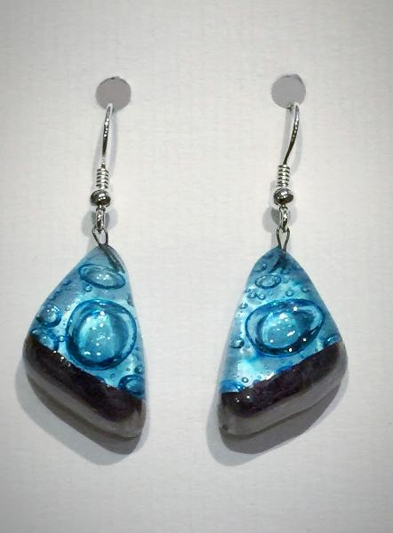 Bubble Triangle Earrings 2 (Turquoise)