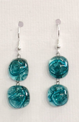 Bubble Double Drop Earrings 2 (Turquoise)