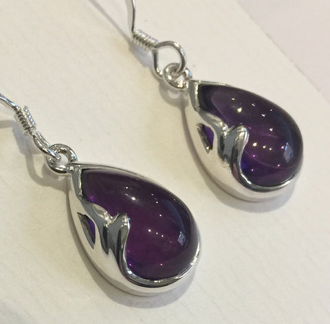 Teardrop Earrings (Amethyst)