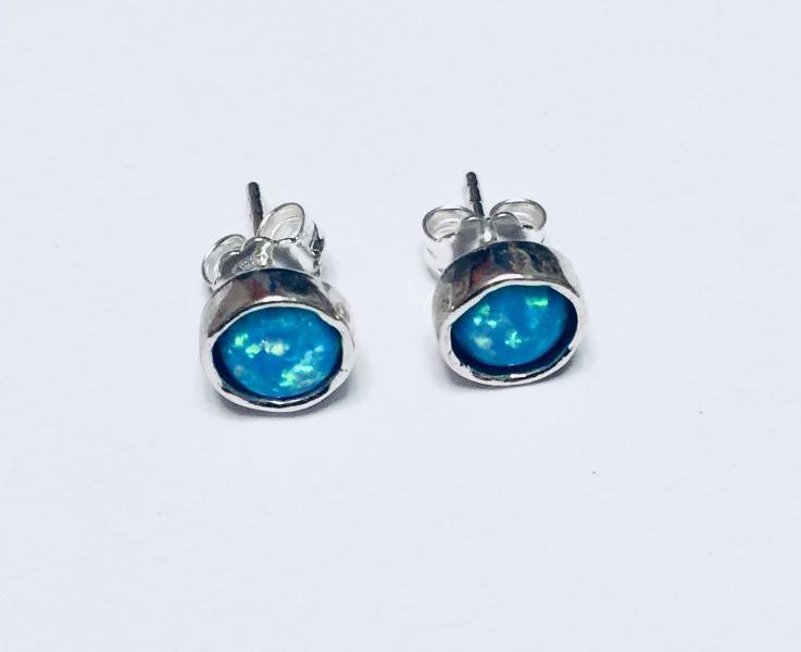 Round Opal Studs