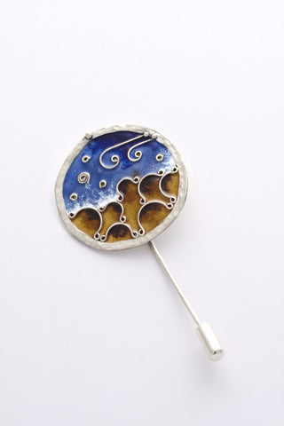 Blue & Brown Berber Brooch