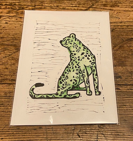 Leopard Card (Green)