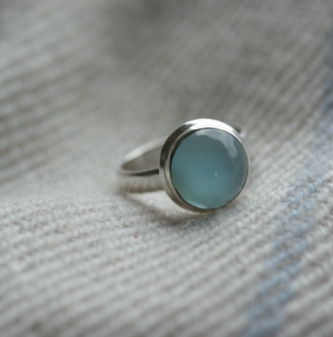 Chalcedony Silver Ring (CH34)