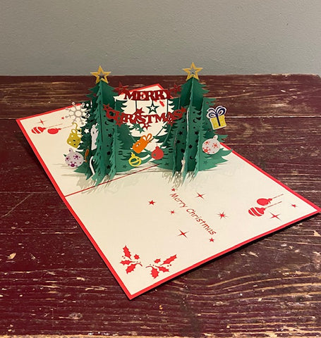 Double Christmas Tree Card