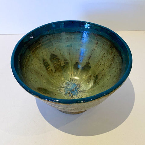 Small Ceramic Bowl, Green Rim 1 (MM09)