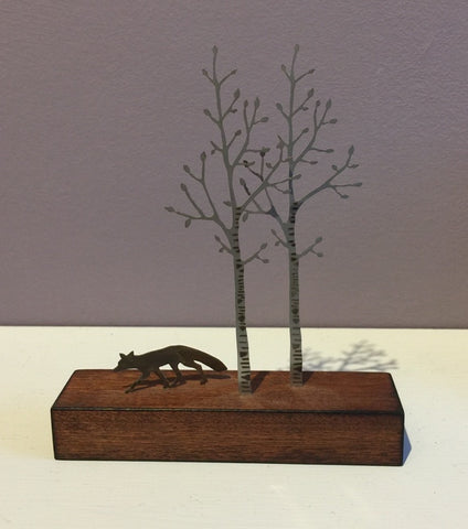 Miniature Fox & Silver Birch
