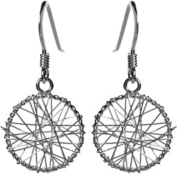 Sculpted Wire Circle Earrings
