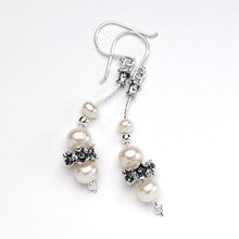 Pearl & Silver Hook Earrings