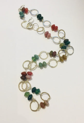 Mixed Agate Necklace 2 (FH16)