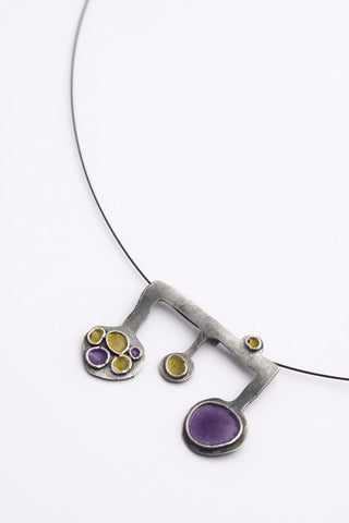 Enamel and Silver Pendant 3