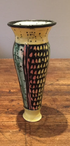 Multi-Coloured Tall Vase