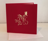 Happy Birthday Card (Red Present with Butterfly)