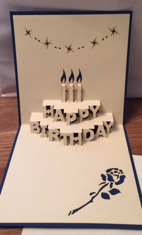 Happy Birthday Card (Cake with Candles)