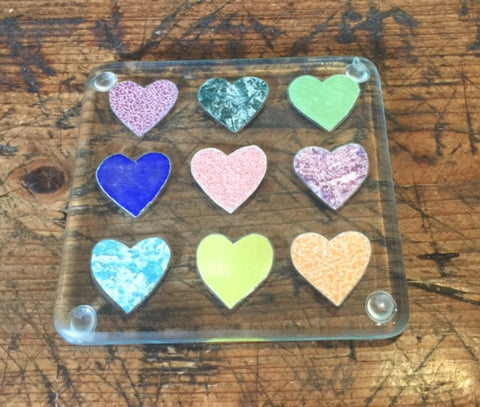 Hearts Glass Coaster 1