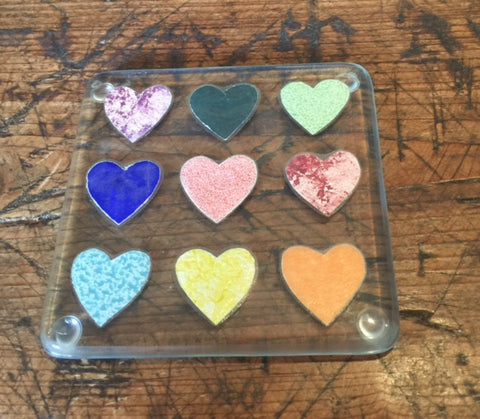Hearts Glass Coaster 2