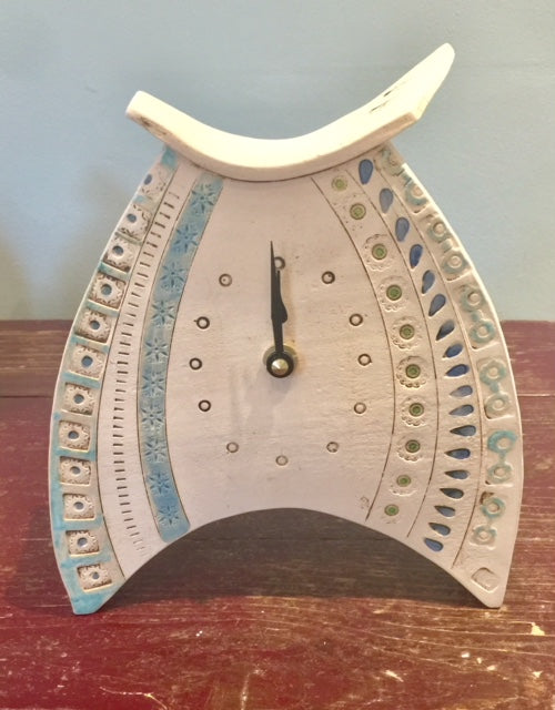 Ceramic Clock with Circles Design