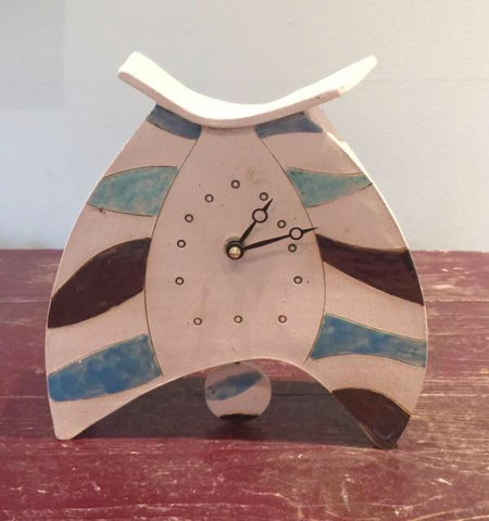 Blue Stripes Pendulum Clock