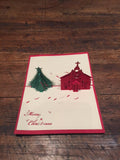 Church with Tree Christmas Card