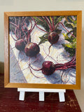 Beetroot from Brian's Garden. Acrylic. Framed (R02)
