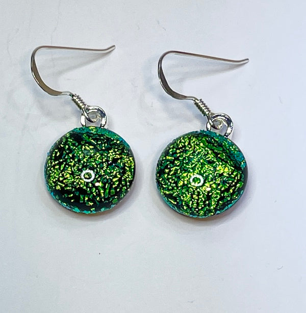 Dichroic Glass Drop Earrings (AF27)