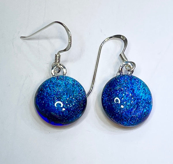 Dichroic Glass Drop Earrings (AF10)