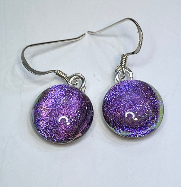 Dichroic Glass Drop Earrings (AF11)