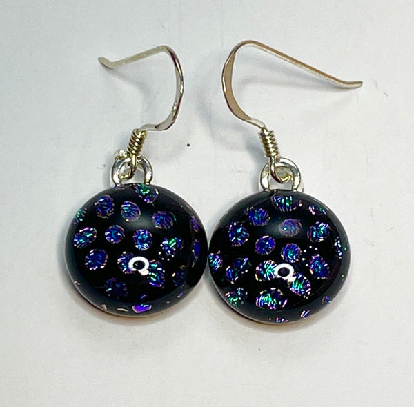 Dichroic Glass Drop Earrings (AF34)