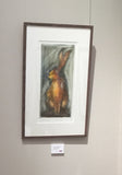 Sitting Hare a/p framed