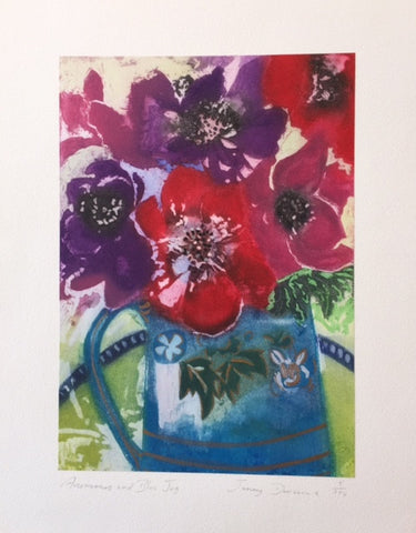 Anemones and Blue Jug