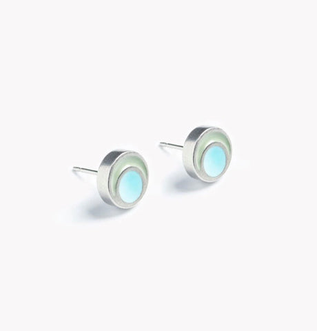 Circle Stud Earrings Juno-Turquoise (LG72)