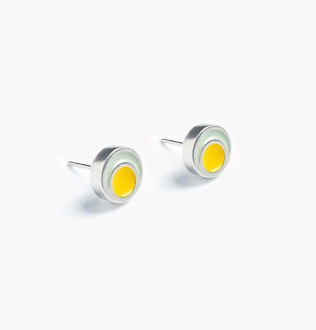 Circle Stud Earrings Juno-Yellow (LG73)