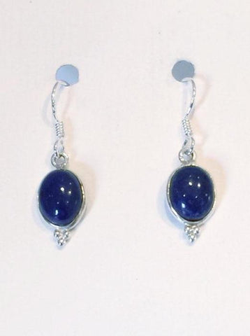 Oval Earrings (Lapis Lazuli)