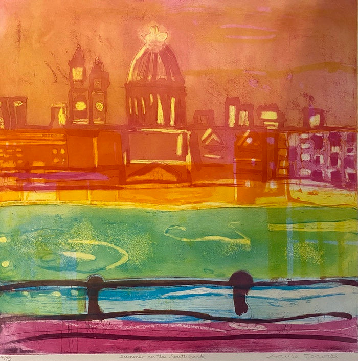 Summer on the Southbank, Etching Print 24/75 (LD18)
