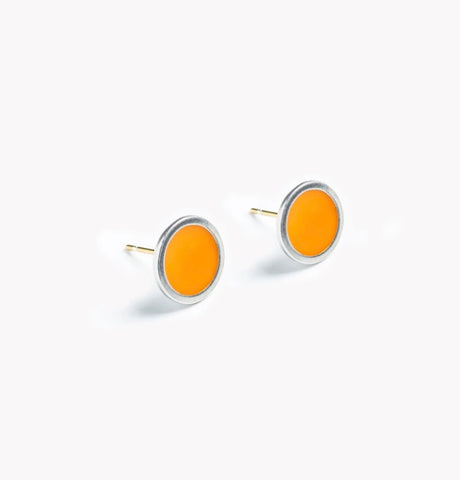 Orange Stud Earrings Silken (LG53)