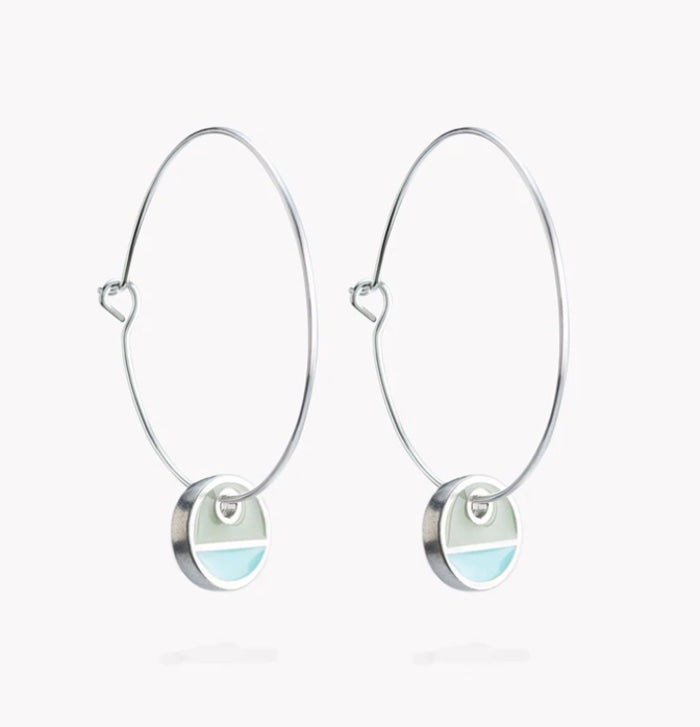 Horizon Hoop Earrings Turquoise (LG65)