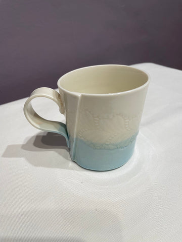 Regular Size Mug, White & Light Blue (LH18)