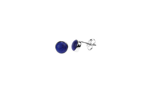 Lapis & Silver Stud Earrings