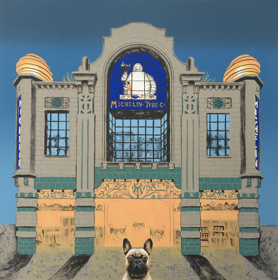 Wes Anderson's Dog - Michelin Building (21/50) framed