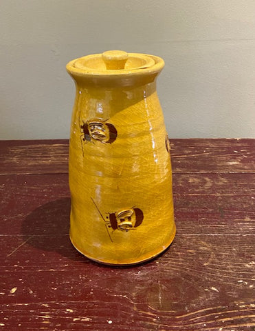 Bees Lidded Pot (medium) (MJ12)