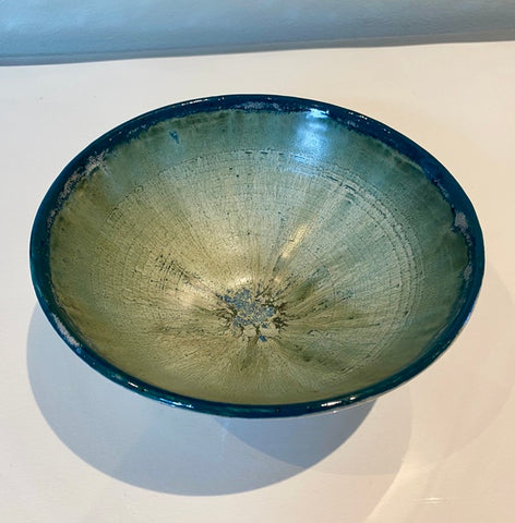 Ceramic Bowl, Green Rim 1 (MM02)