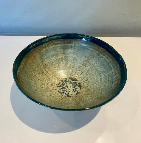 Ceramic Bowl, Green Rim 2 (MM07)