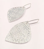 Silver Shield Acrylic Earrings
