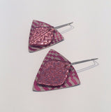 Purple Shield Earrings