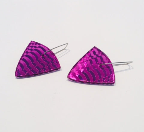 Violet Triangle Earrings