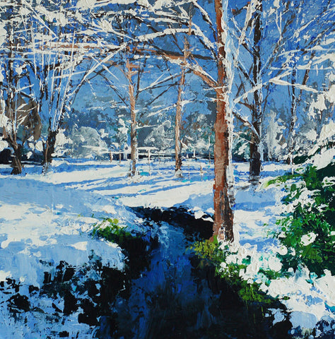 Newly Fallen Snow, (Giclee Print) framed