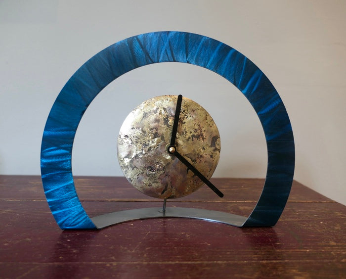 Hoop Clock (Textured Blue)