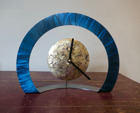 Hoop Clock (Textured Blue)