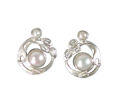 Arts & Crafts Sterling Silver Oaxacan Cannetille Ribbon Earrings –  Tenenbaum Jewelers